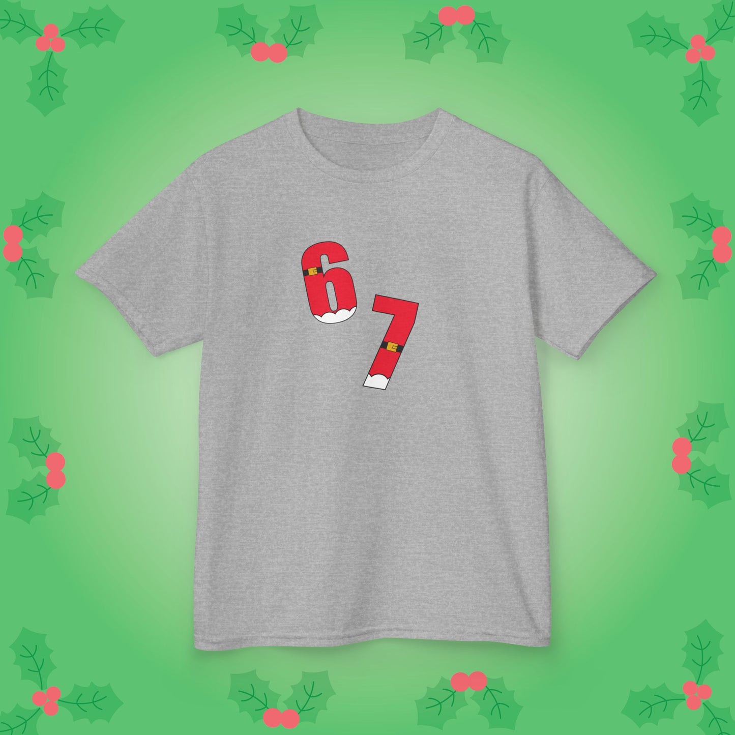 Santa Belt Christmas 67 Tee Fun Trending Kids Cotton T Shirt Six Seven Youth