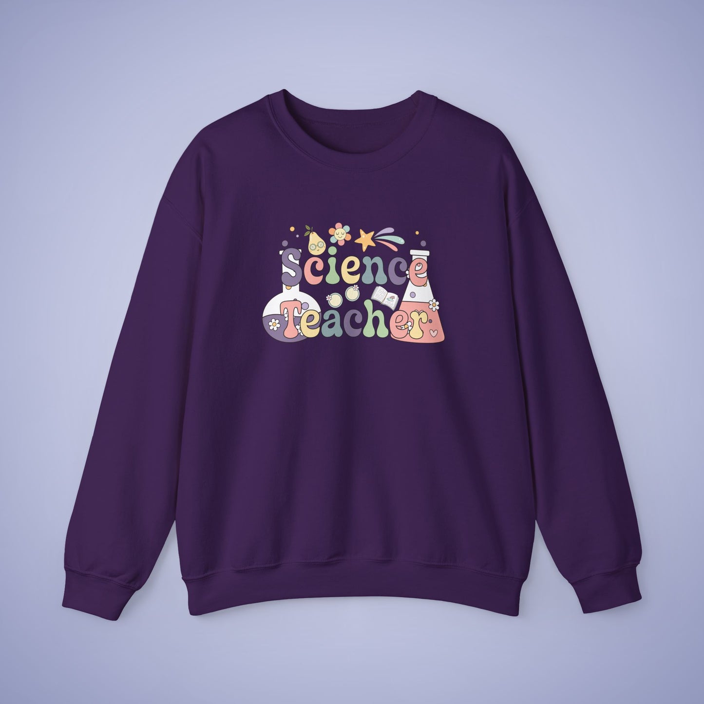 Science Teacher Crewneck Sweatshirt Retro Unisex Back to School