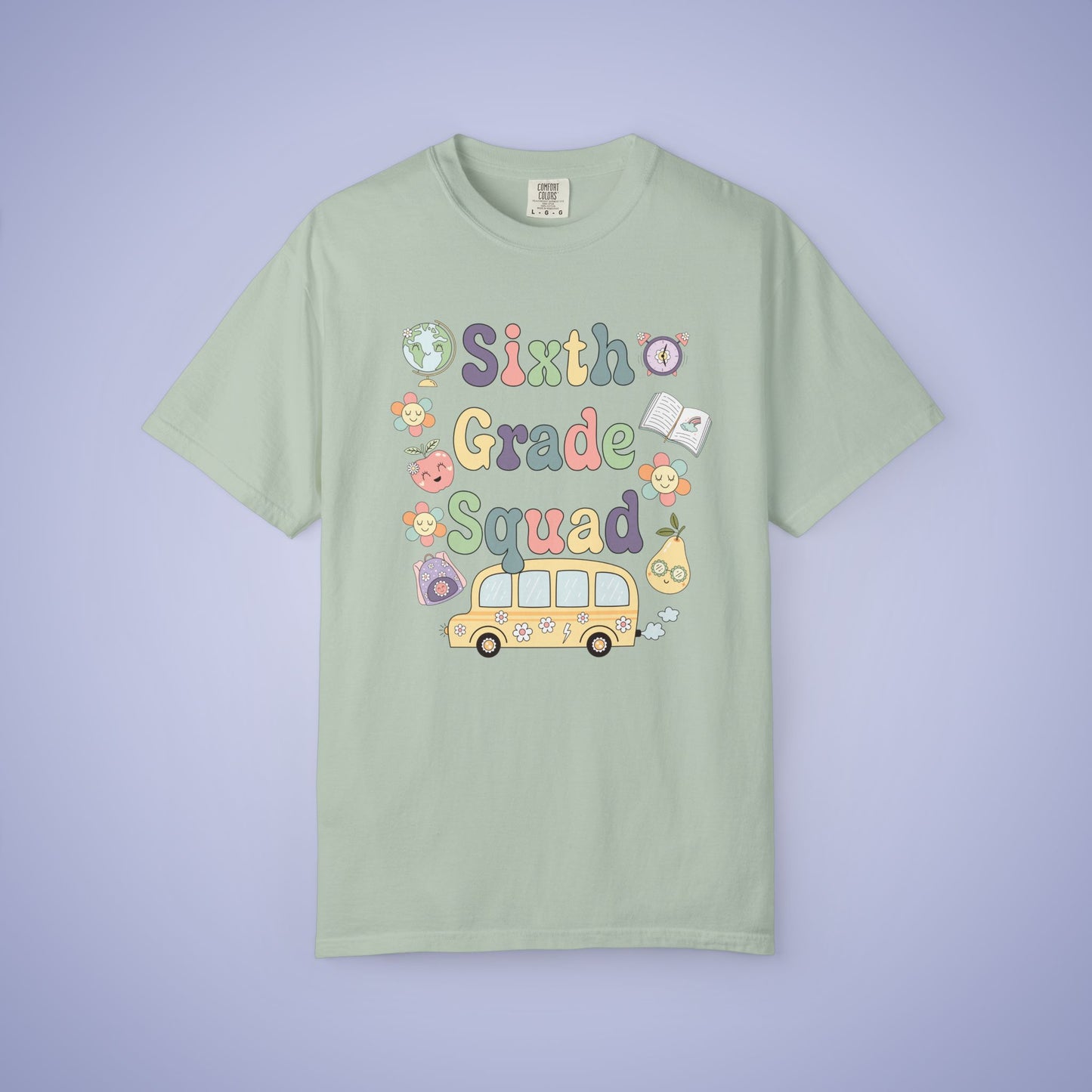 Sixth Grade Squad Retro Fun Teacher T Shirt Comfort Colors Unisex Back to School