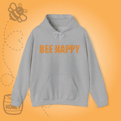 Bee Happy Sweet As Honey  Honeycomb Word Art Design Hoodie Sweatshirt