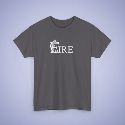 Fire Word Art Text Dragon Lover Unisex T Shirt