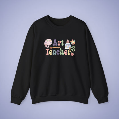 Art Teacher Crewneck Sweatshirt Retro Unisex Back to School