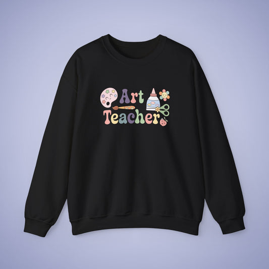 Art Teacher Crewneck Sweatshirt Retro Unisex Back to School