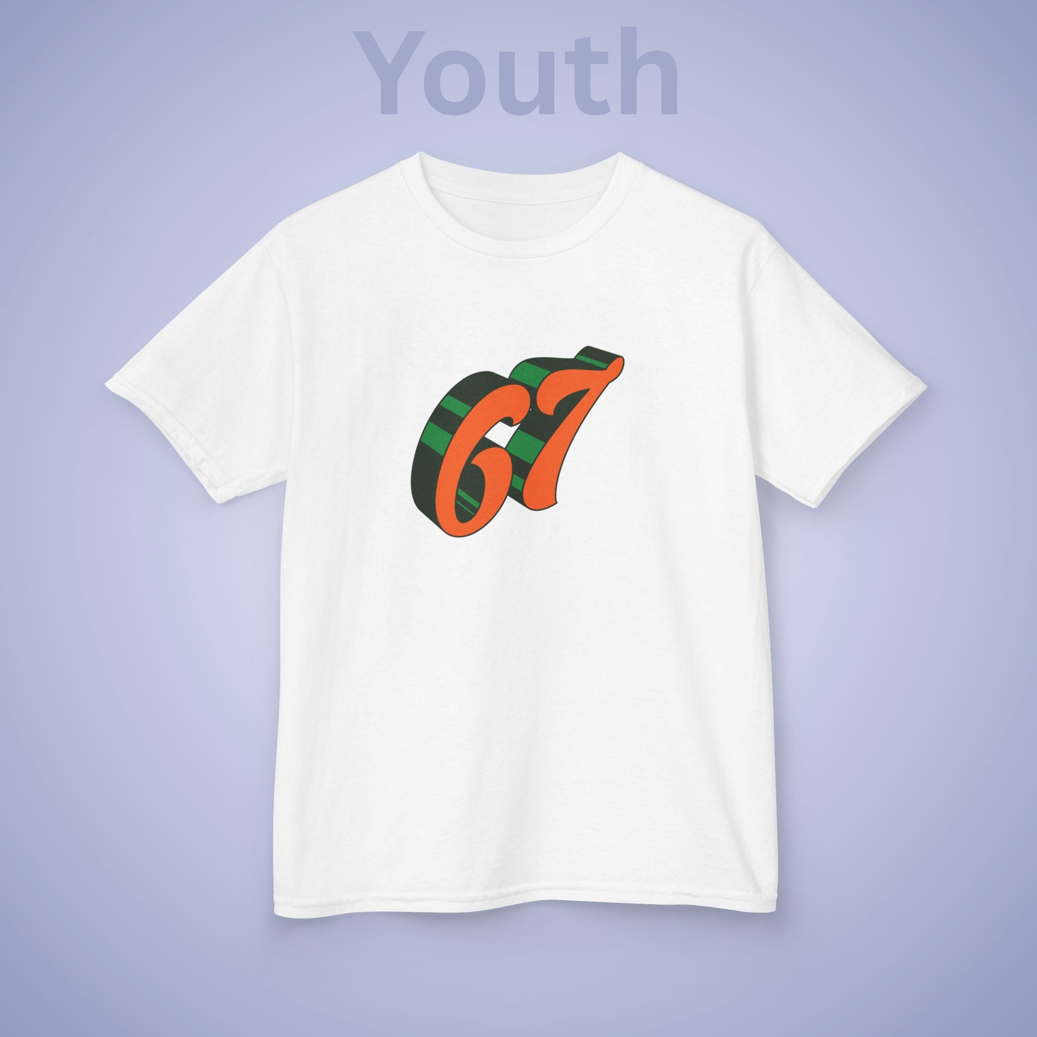 Orange Halloween Thanksgiving Word Art 67 Tee Fun Trending Kids Cotton T Shirt Six Seven Youth