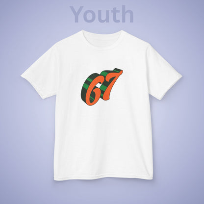 Orange Halloween Thanksgiving Word Art 67 Tee Fun Trending Kids Cotton T Shirt Six Seven Youth