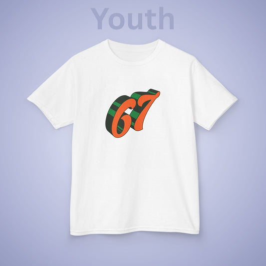 Orange Halloween Thanksgiving Word Art 67 Tee Fun Trending Kids Cotton T Shirt Six Seven Youth