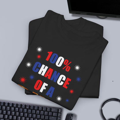 100 % Chance of a Buzz Sweet As Honey Funny July 4th Design Unisex T Shirt