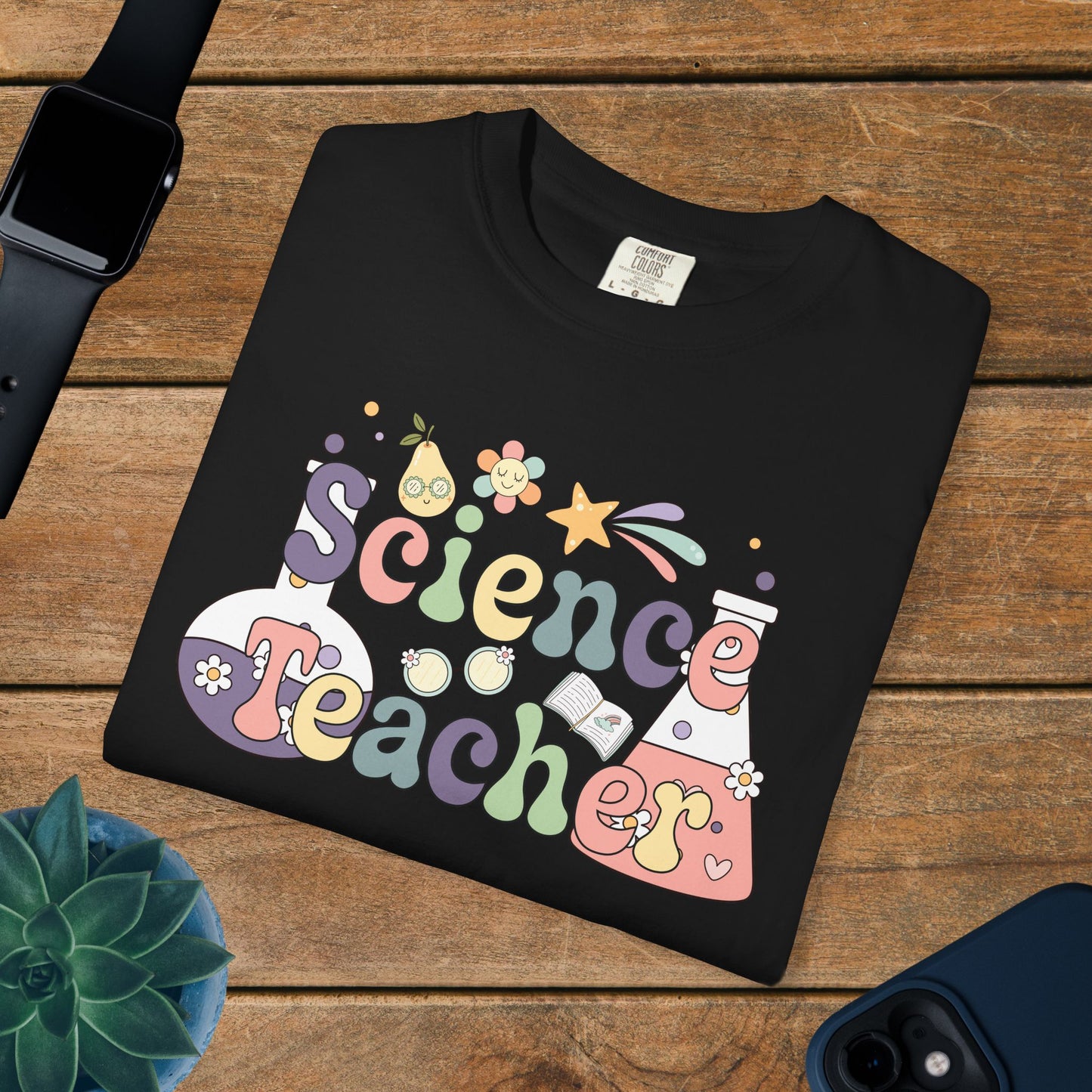 Science Teacher T Shirt Retro Comfort Colors Unisex Back to School