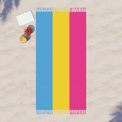 Pansexual Flag Boho Beach Towel  LGBTQ Pride Month LGBT Holiday Gift