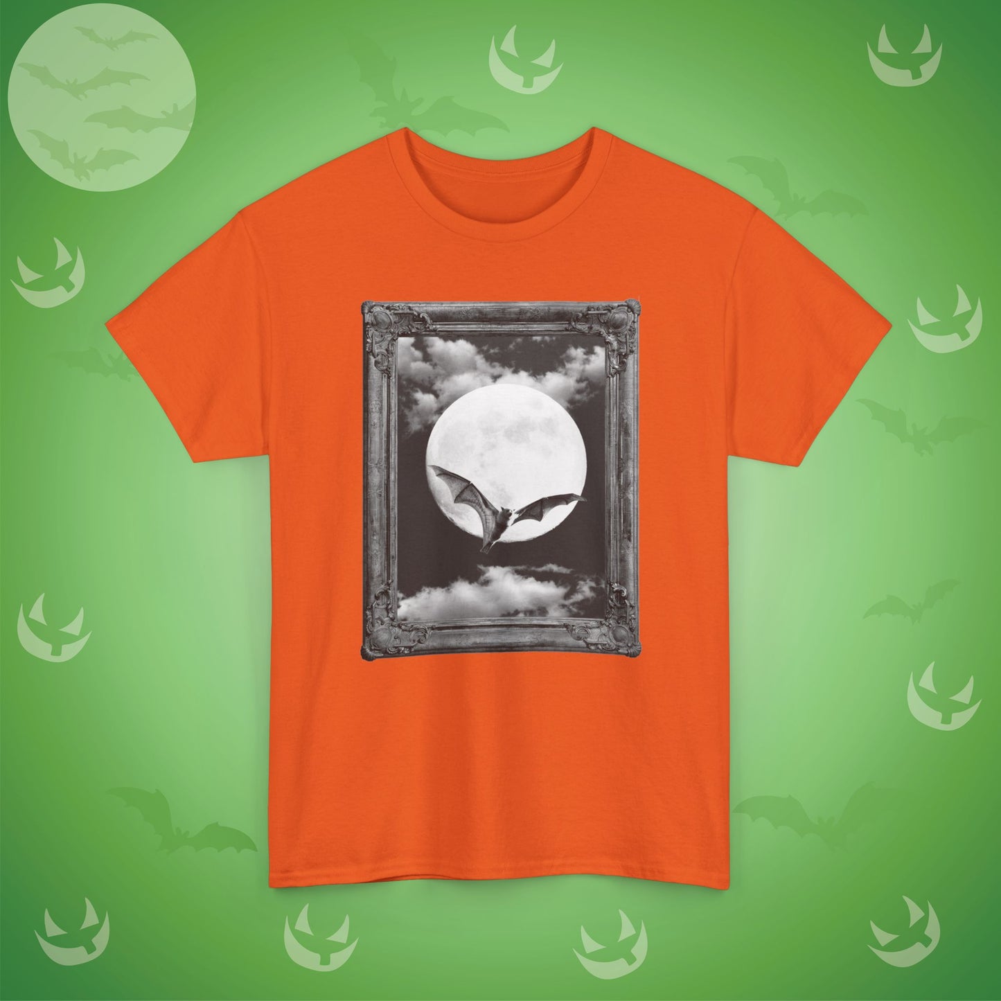 Bat Moon Spooky Halloween T-Shirt | Photographic Design