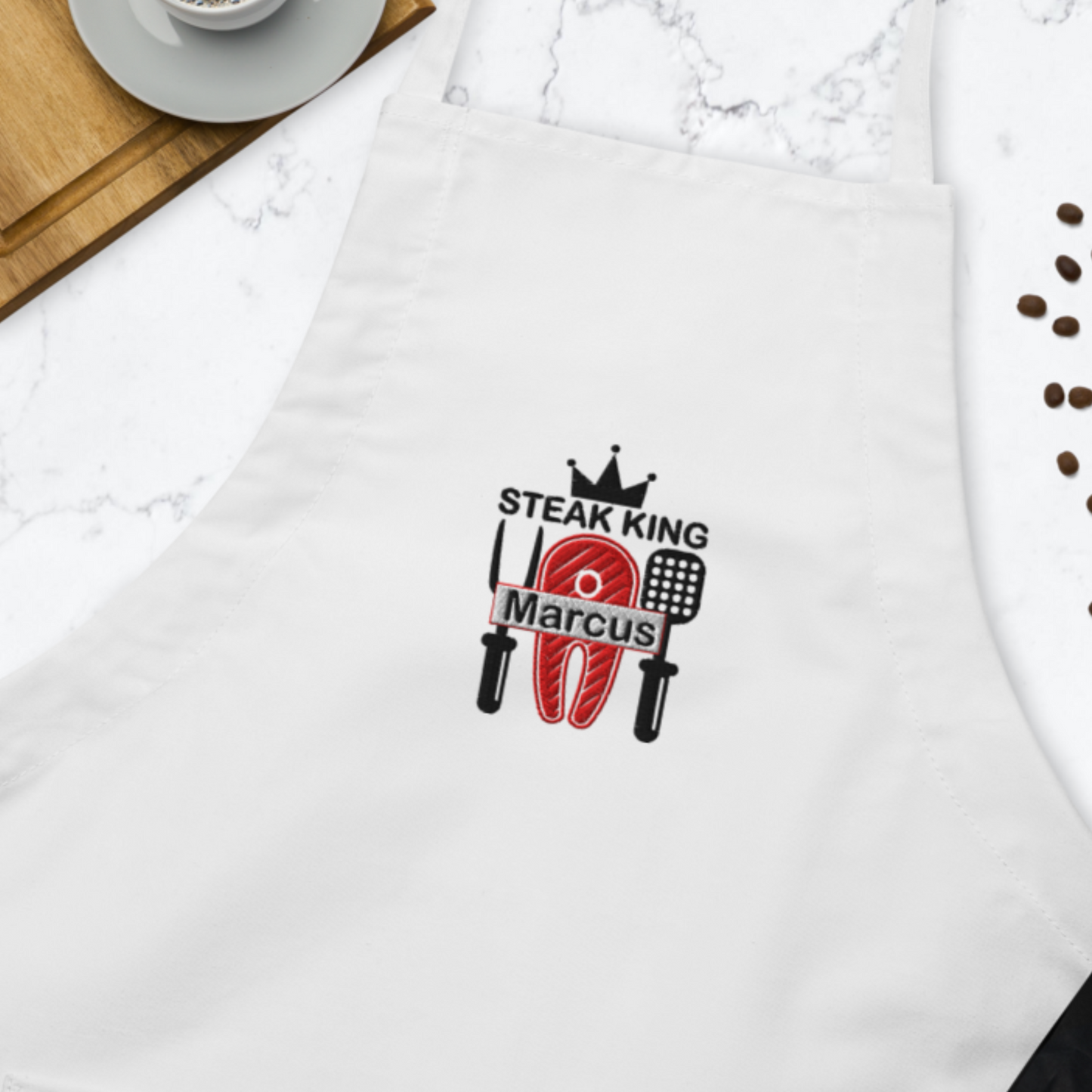 Steak King Personalized Embroidered Apron Grill Lover GIft