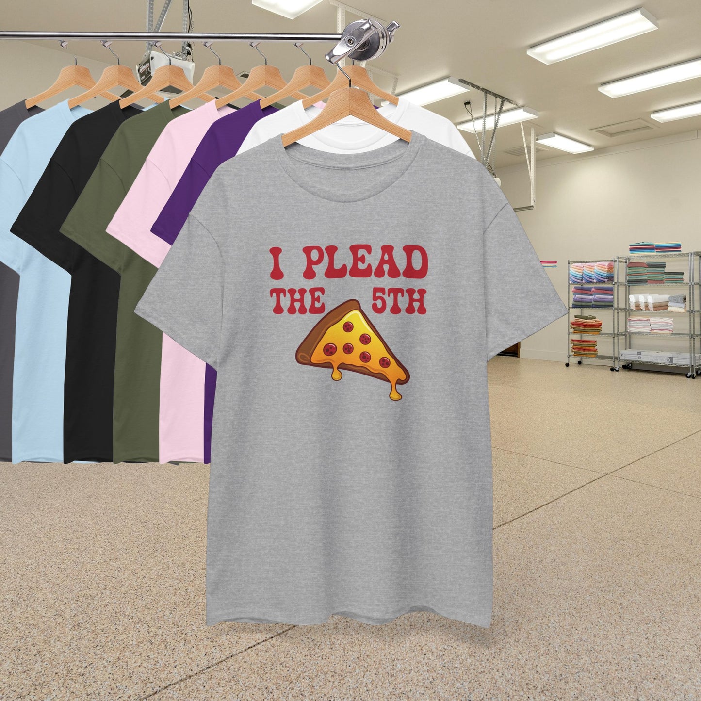 I Plead the Fifth Slice Pizza Lover Graphic Art Lawyer Funny Unisex T Shirt