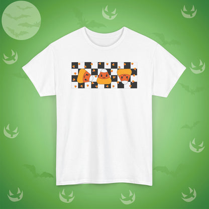 Candy Corn Checkboard Halloween Candy Unisex T Shirt