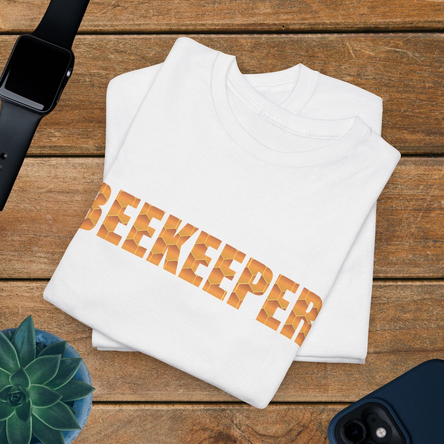 Bee Keeper Sweet As Honey Honeycomb Word Art Design Unisex T Shirt