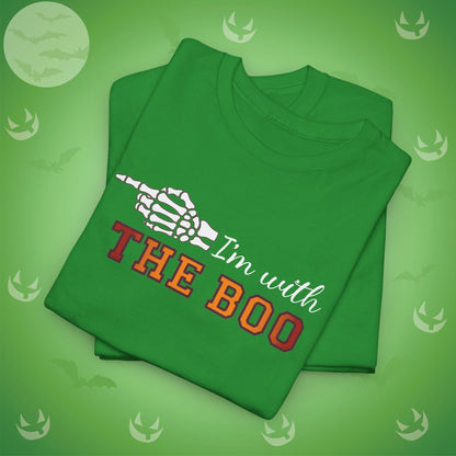 Im With THE BOO Couple Matching T-Shirt | Skeleton Halloween Design