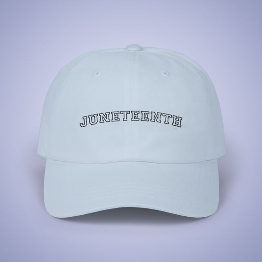 Juneteenth Embroidered Classic Dad Cap Unisex Black Embroidery