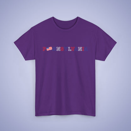 Pennsylvania Map Text Art Proud American Unisex T Shirt
