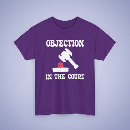 Objection in the Court Funny Lawyer Judge Pickleball T Shirt White Graphic Design
