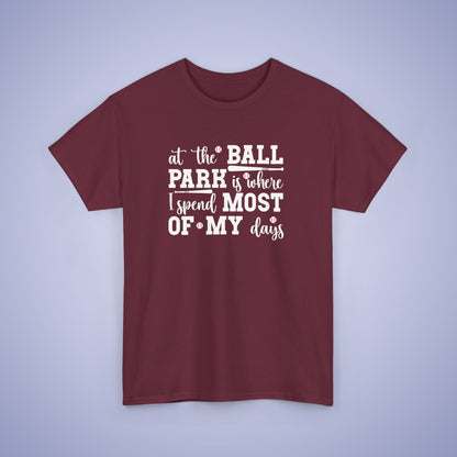 At The Ball Park Word Art Text Baseball Unisex T Shirt