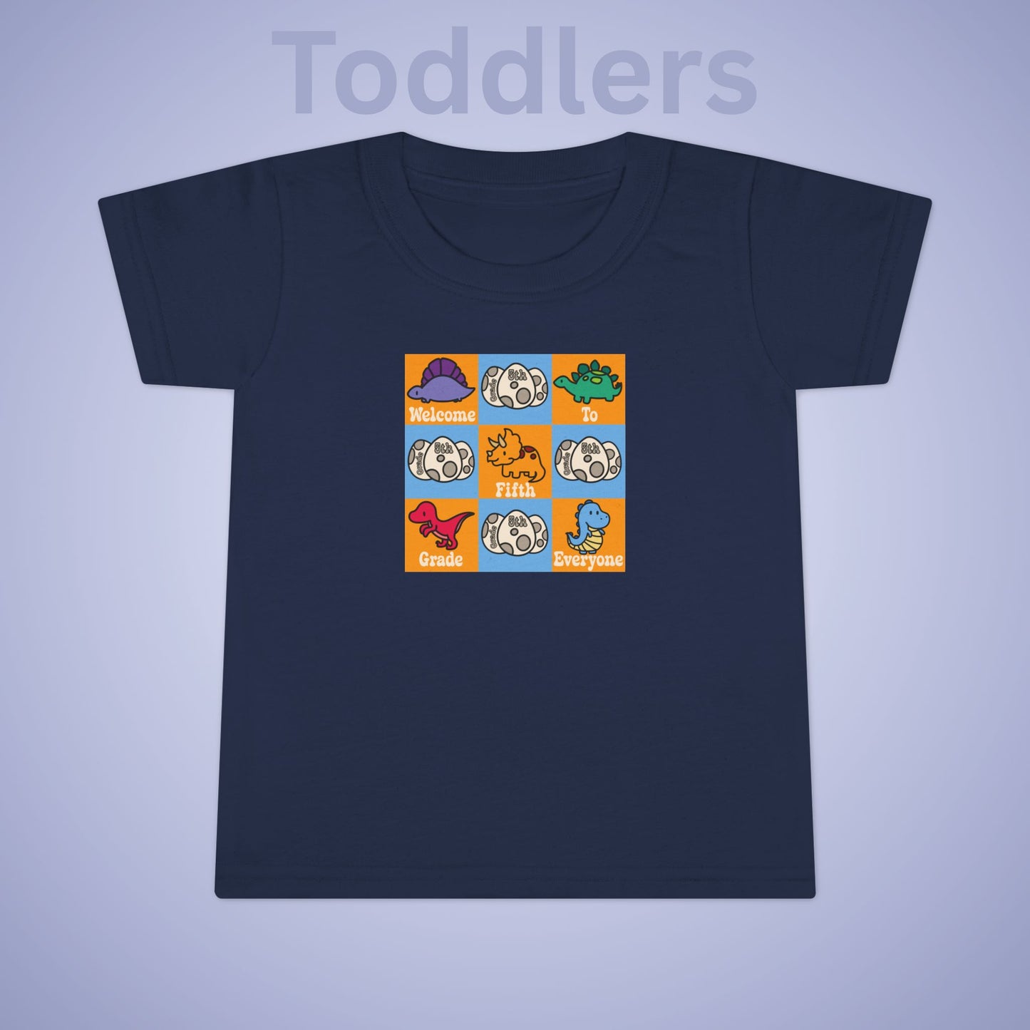 Fifth Grade Fun Dinosaurs Kids Cotton T Shirt Back To School Toddler