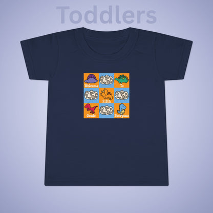 Fifth Grade Fun Dinosaurs Kids Cotton T Shirt Back To School Toddler