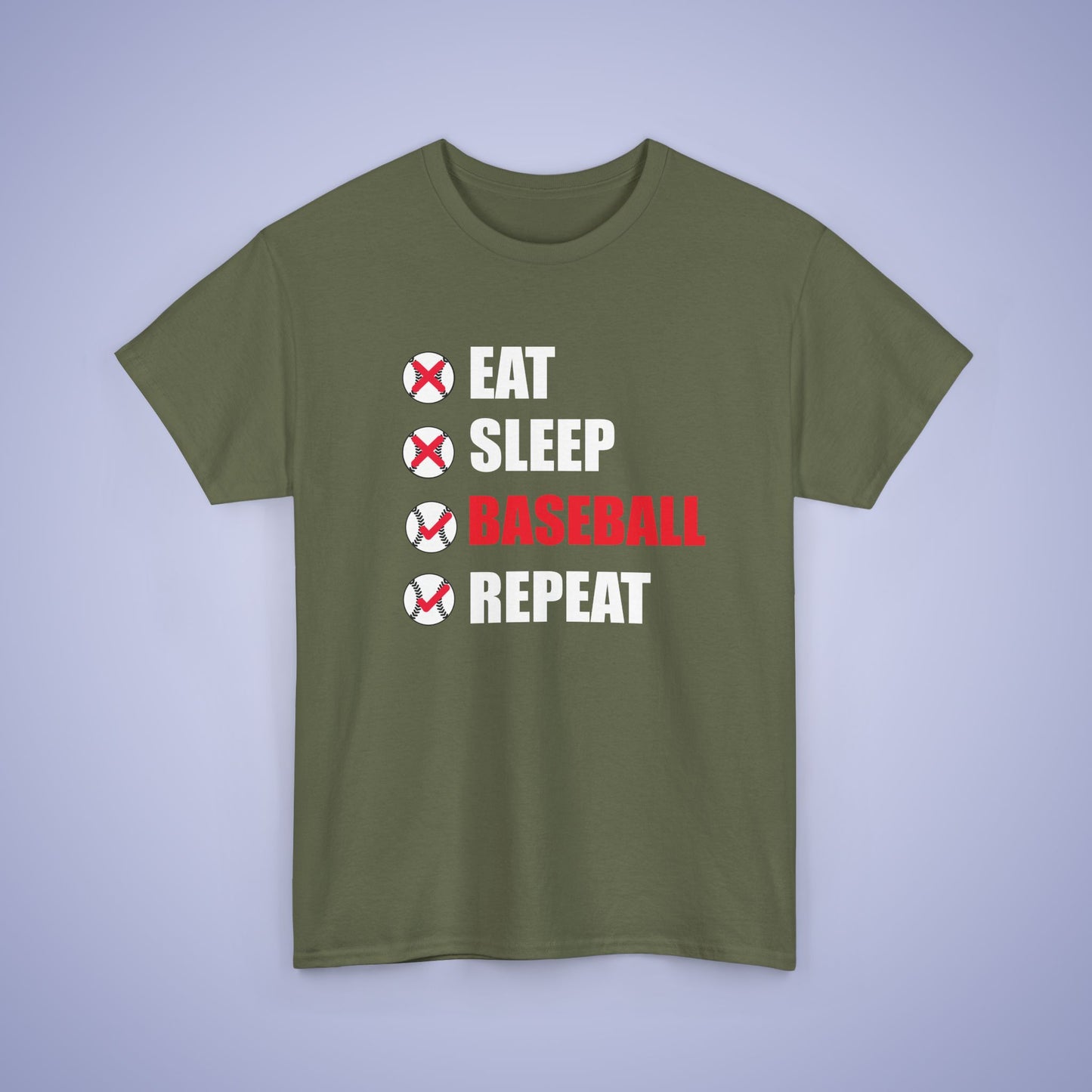 Eat Sleep Baseball Repeat Funny Unisex T Shirt