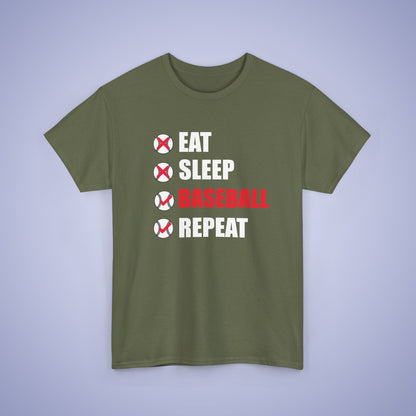 Eat Sleep Baseball Repeat Funny Unisex T Shirt