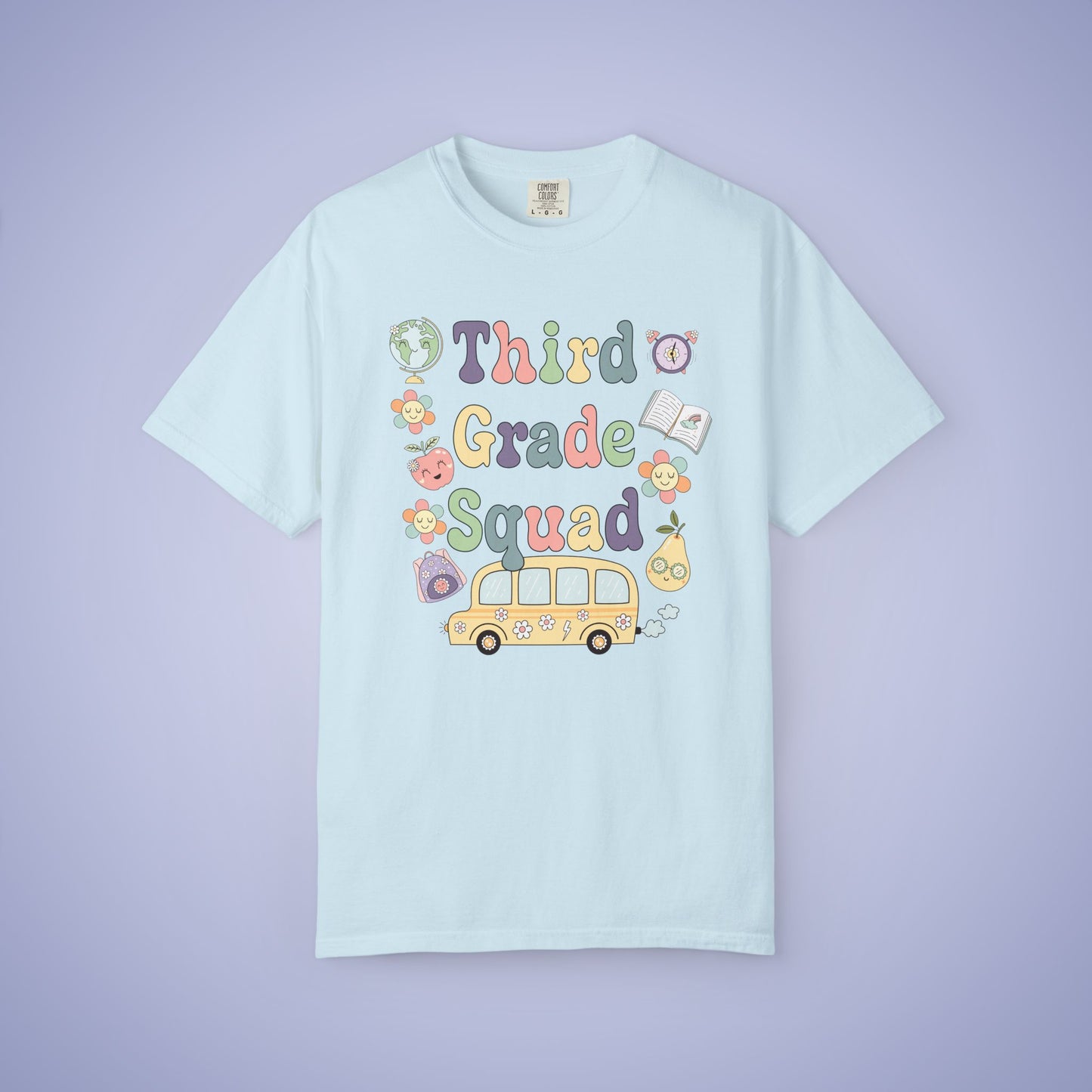 Third Grade Squad Retro Fun Teacher T Shirt Comfort Colors Unisex Back to School