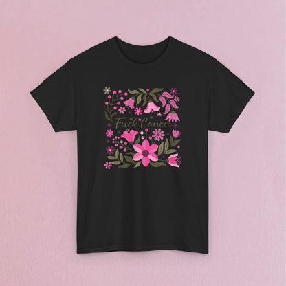 Fuck Cancer Boho Floral Breast Cancer Awareness Unisex T Shirt