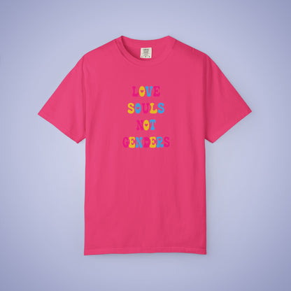 Love Souls Not Gender Pansexual LGBT Pride Month Comfort Colors T Shirt Unisex