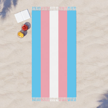 Transexual Flag Boho Beach Towel  LGBTQ Pride Month LGBT Holiday Trans Gift