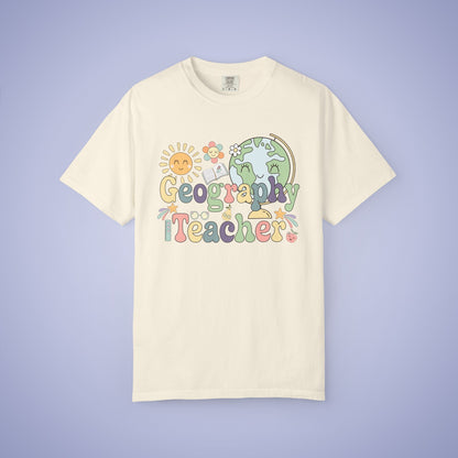 Geography Teacher T Shirt Retro Comfort Colors Unisex Back to School