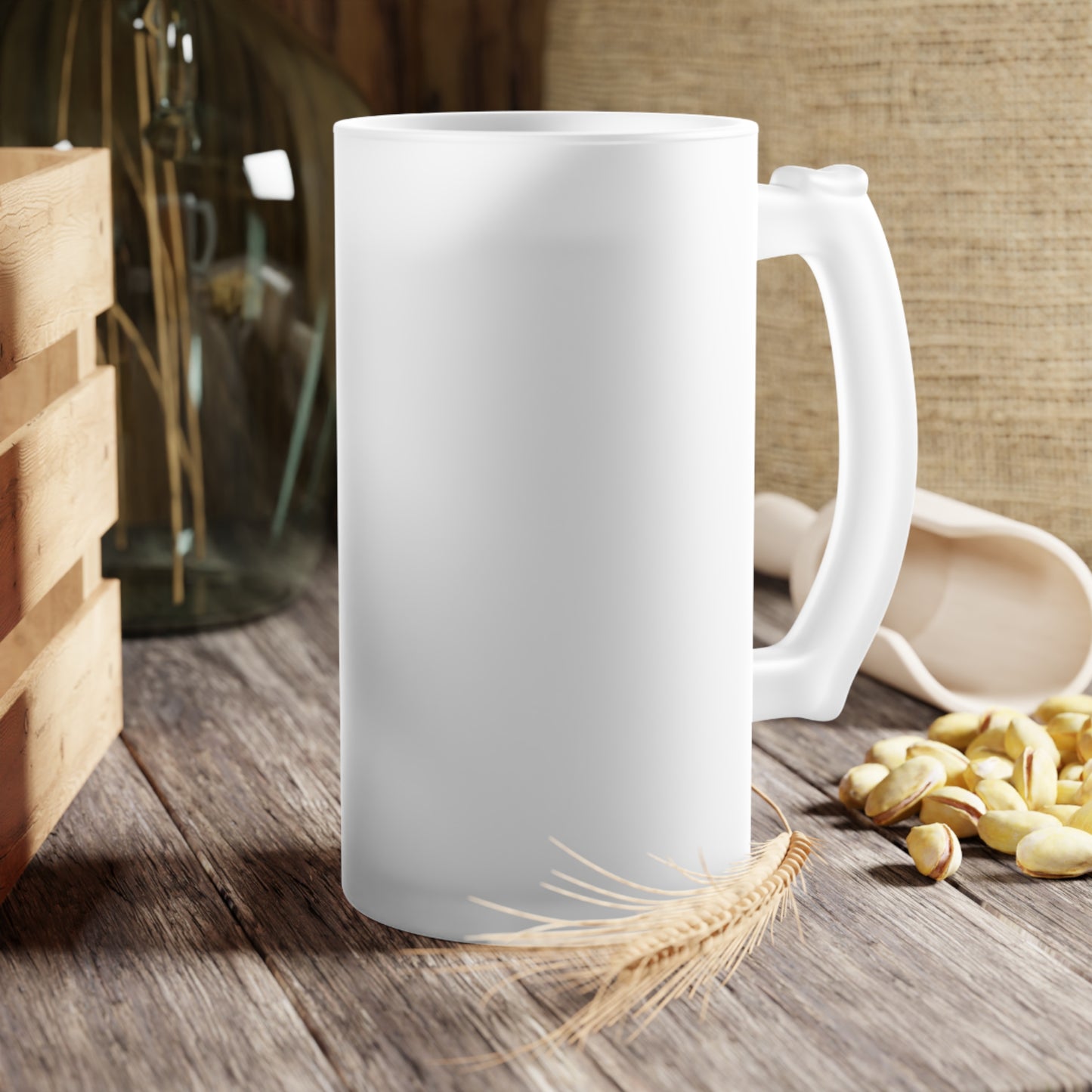 Customisable Chic Frosted Glass Beer Mug - Perfect for Celebrations and Gatherings