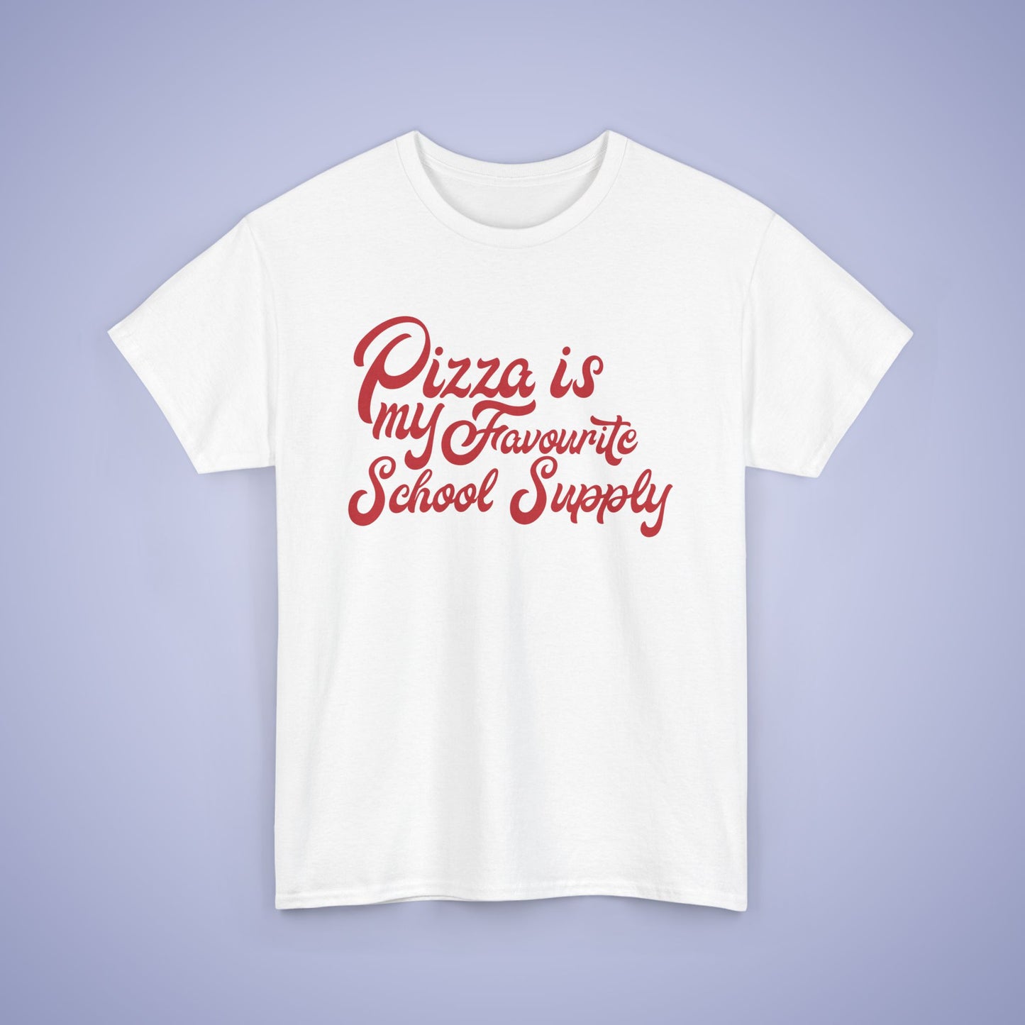 Pizza is my Favourite School Supply Word Art Pizza Lover Funny Teacher Unisex T Shirt