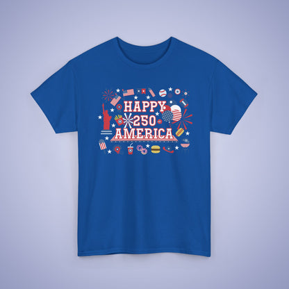 250 Years of Freedom Party Style USA Celebration Unisex T Shirt