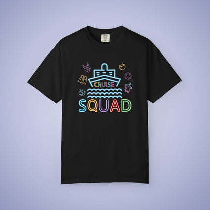Cruise Squad Neon Comfort Colors T Shirt Fun Group Family Matching Vacation Shirt Unisex