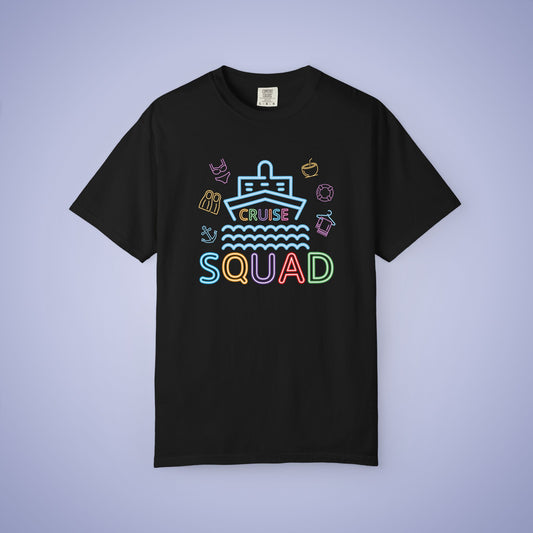 Cruise Squad Neon Comfort Colors T Shirt Fun Group Family Matching Vacation Shirt Unisex