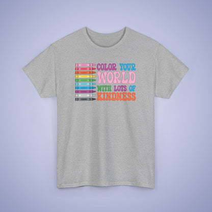 Colour Your World with Lots of Kindness Unity Day Teachers T Shirt Unisex