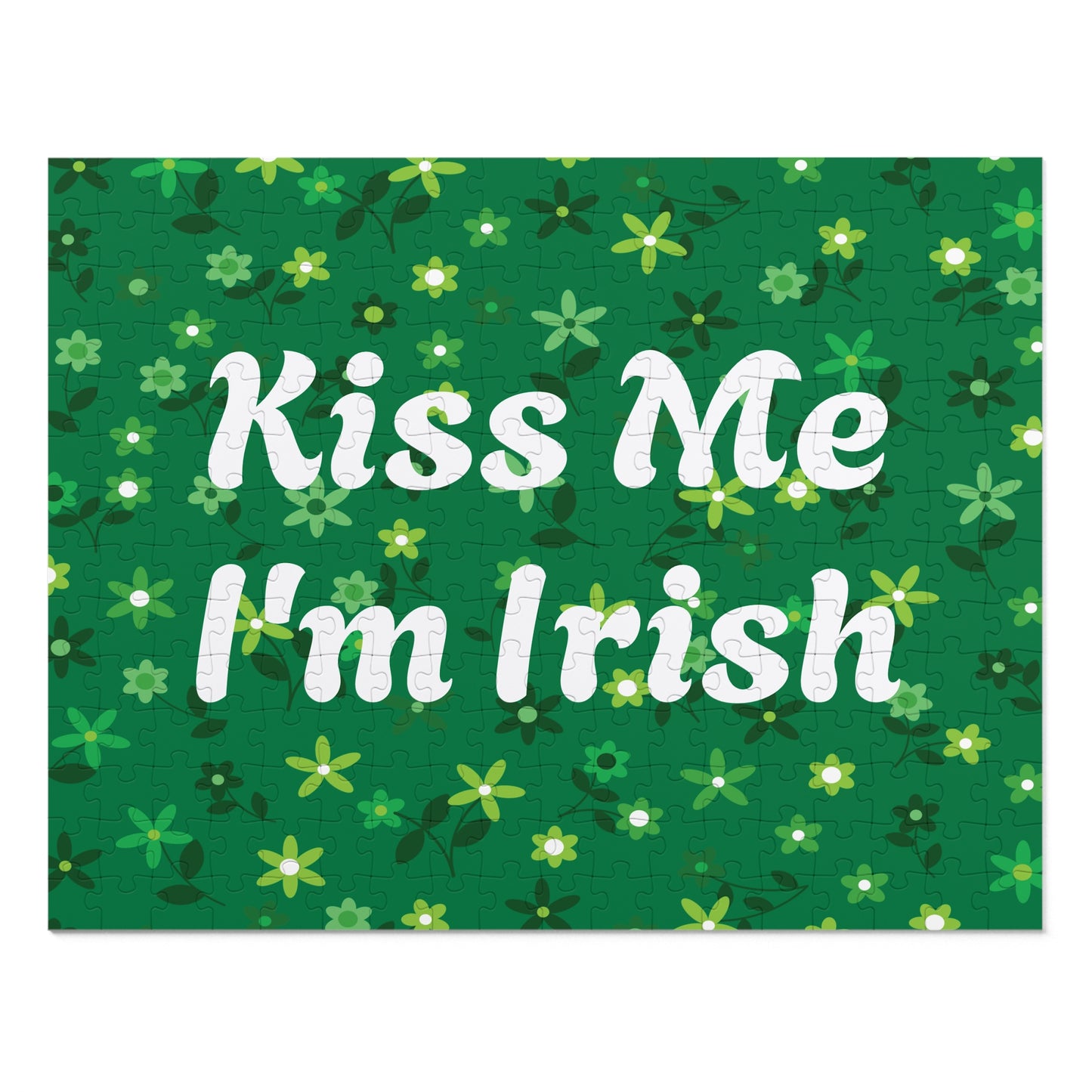 St. Patrick's Day Jigsaw Puzzle with Tin - 'Kiss Me I'm Irish' Design