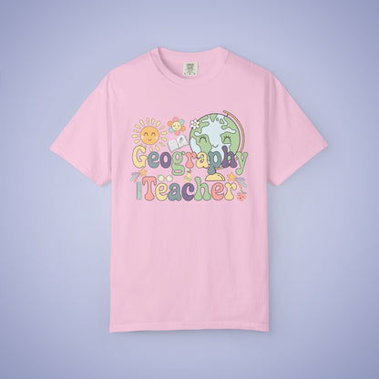Geography Teacher T Shirt Retro Comfort Colors Unisex Back to School