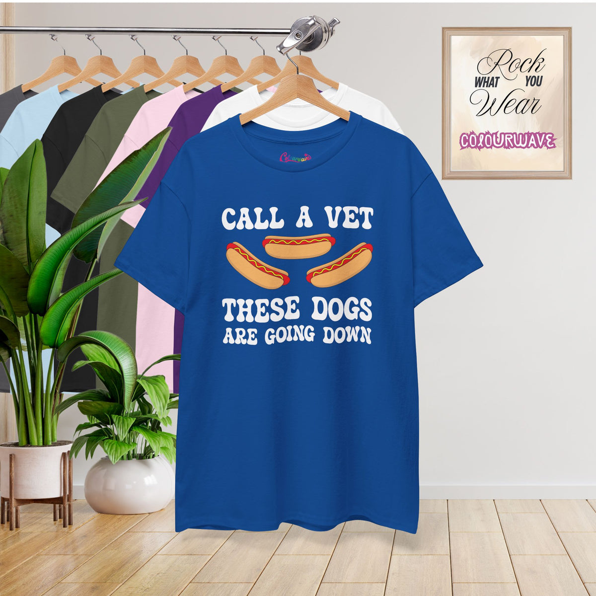 Call a Vet These Dogs Are Going Down Funny Hot Dog T-Shirt | Hot Dog Lover Gift White