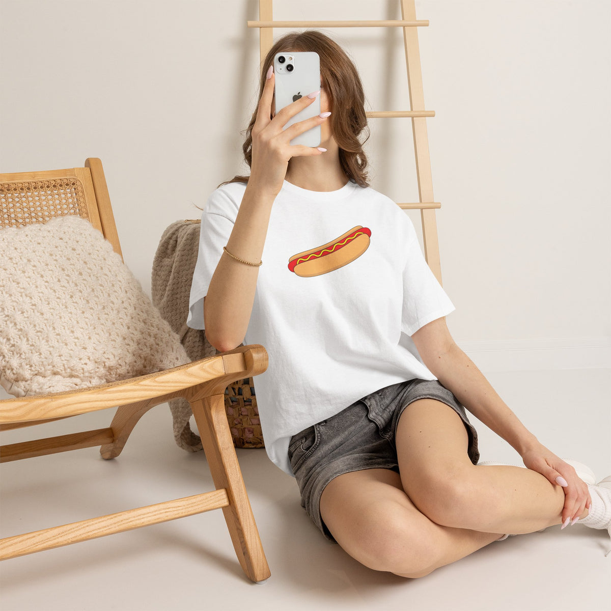 Hot Dog Graphic T-Shirt | Hot Dog Lover Gift Black