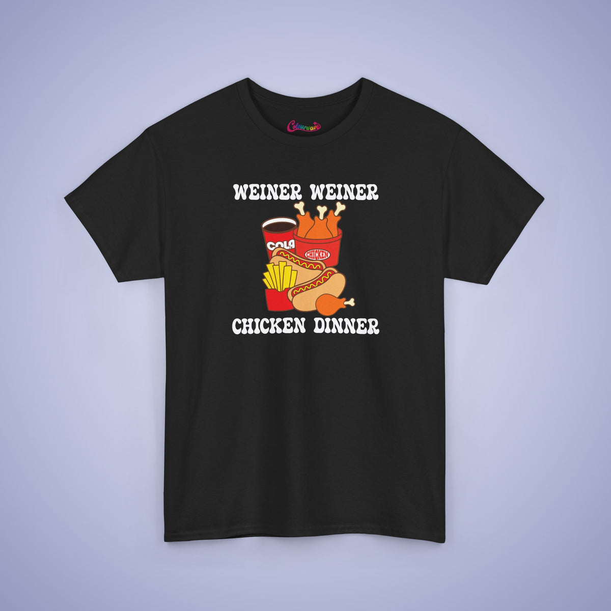 Weiner Weiner Chicken Dinner Funny Hot Dog T-Shirt | Hot Dog Lover Gift White