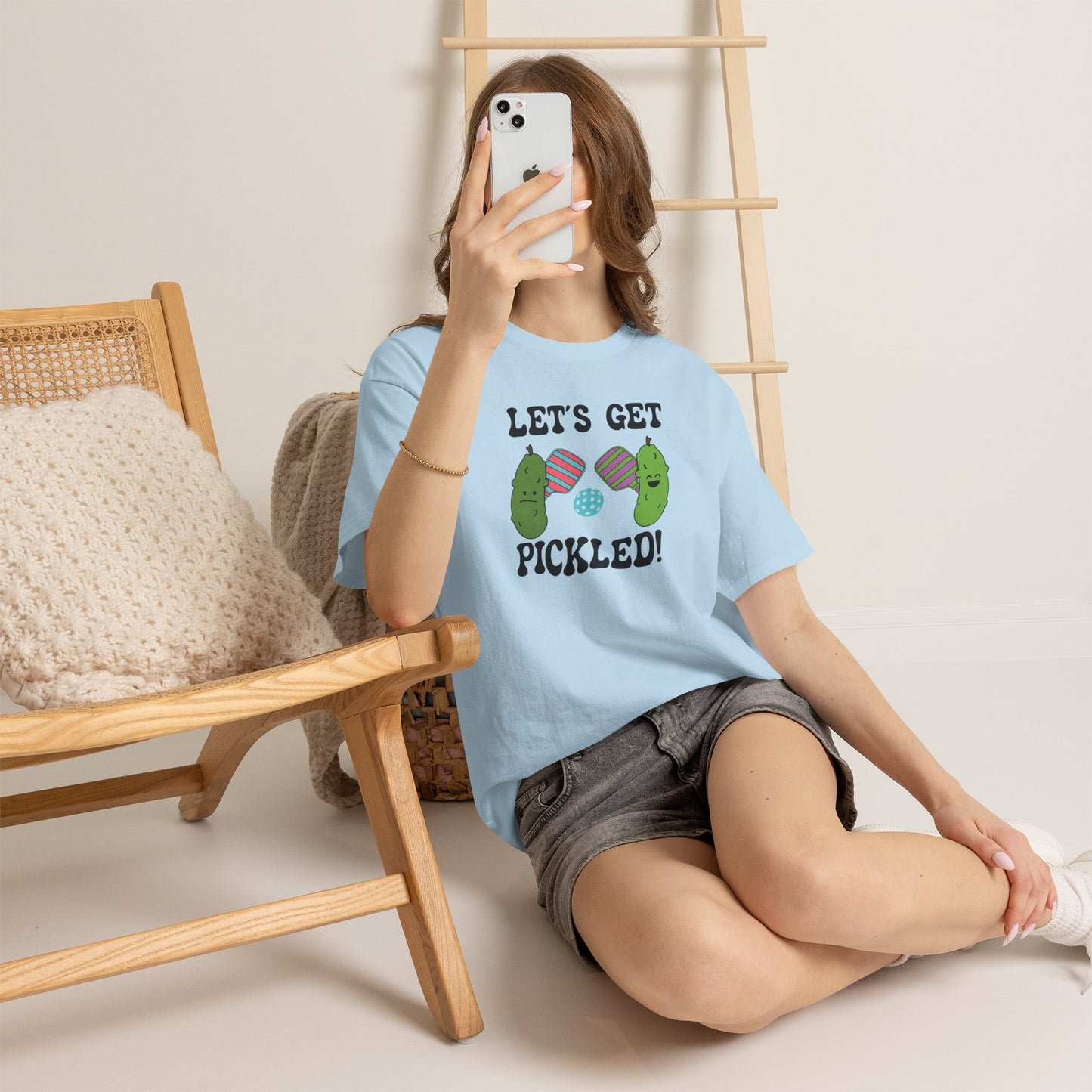 Lets Get Pickled Funny Pickleball Lover Gift Tee Graphic Design T Shirt
