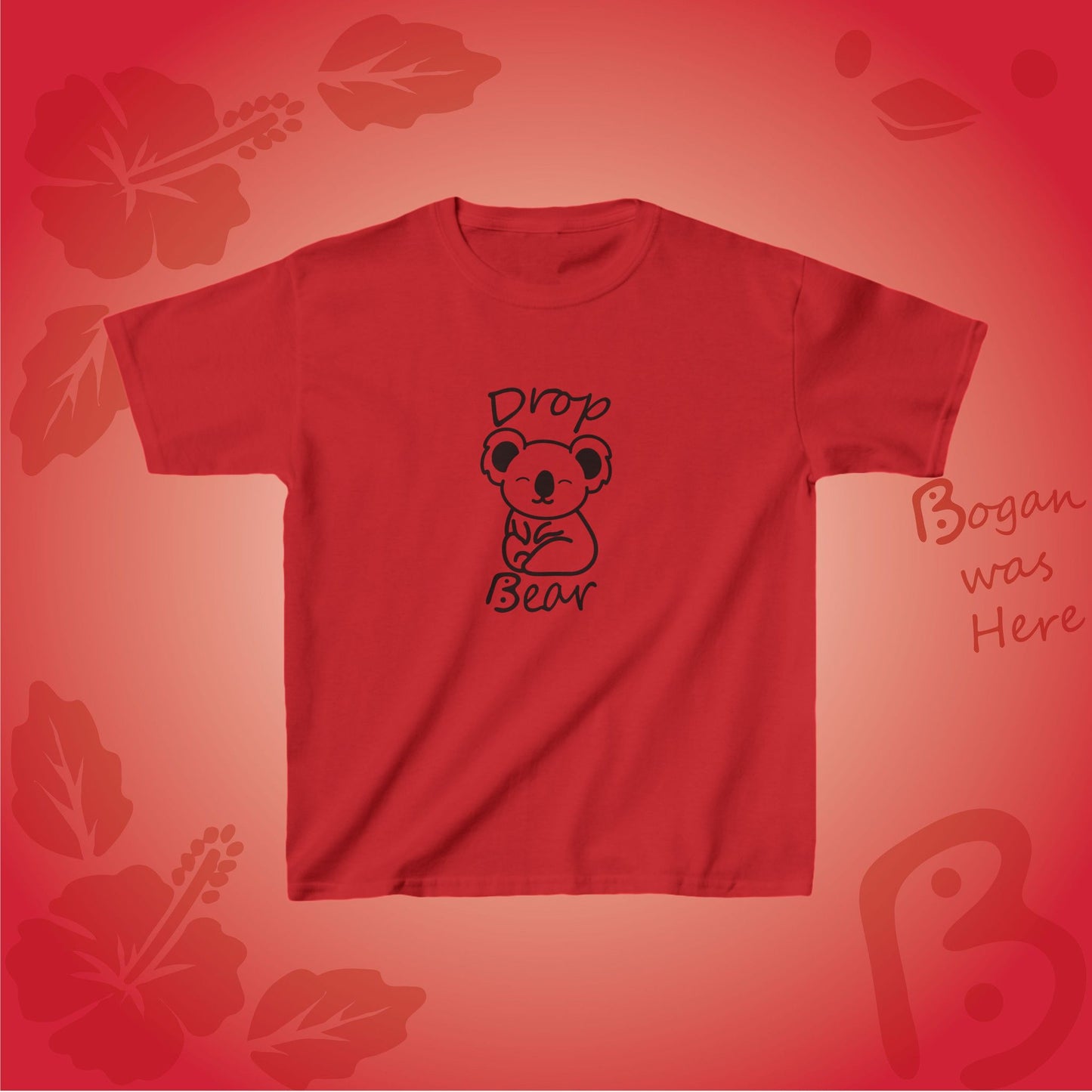 Drop Bear Cute Koala Bogan's Design Kids Tshirt