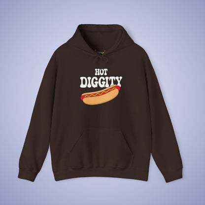 Hot Diggity Dog Hot Dog Hoodie | Hot Dog Lover Gift White