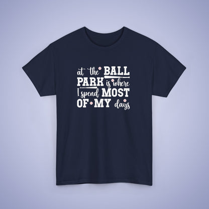 At The Ball Park Word Art Text Baseball Unisex T Shirt