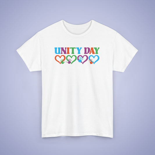 Hearts and Hands Unity Day Teachers T Shirt Unisex