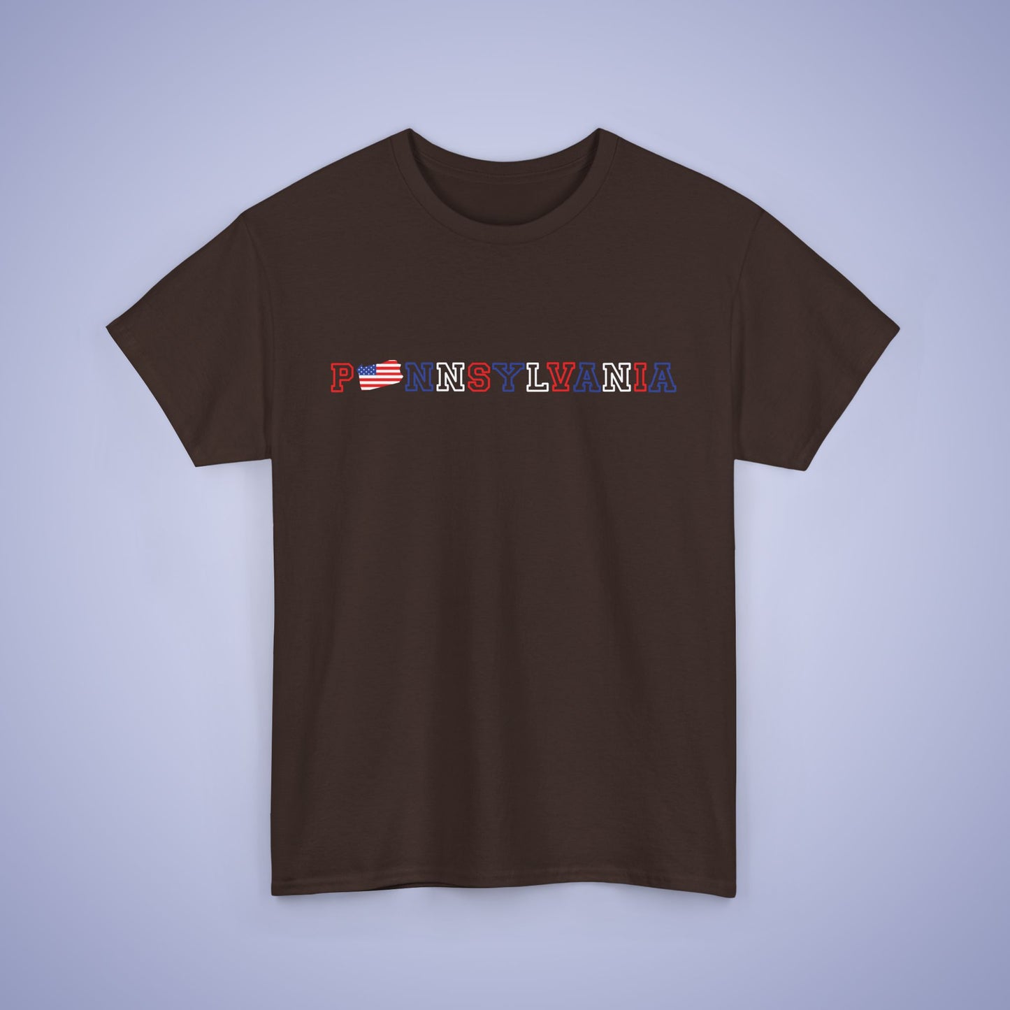 Pennsylvania Map Text Art Proud American Unisex T Shirt