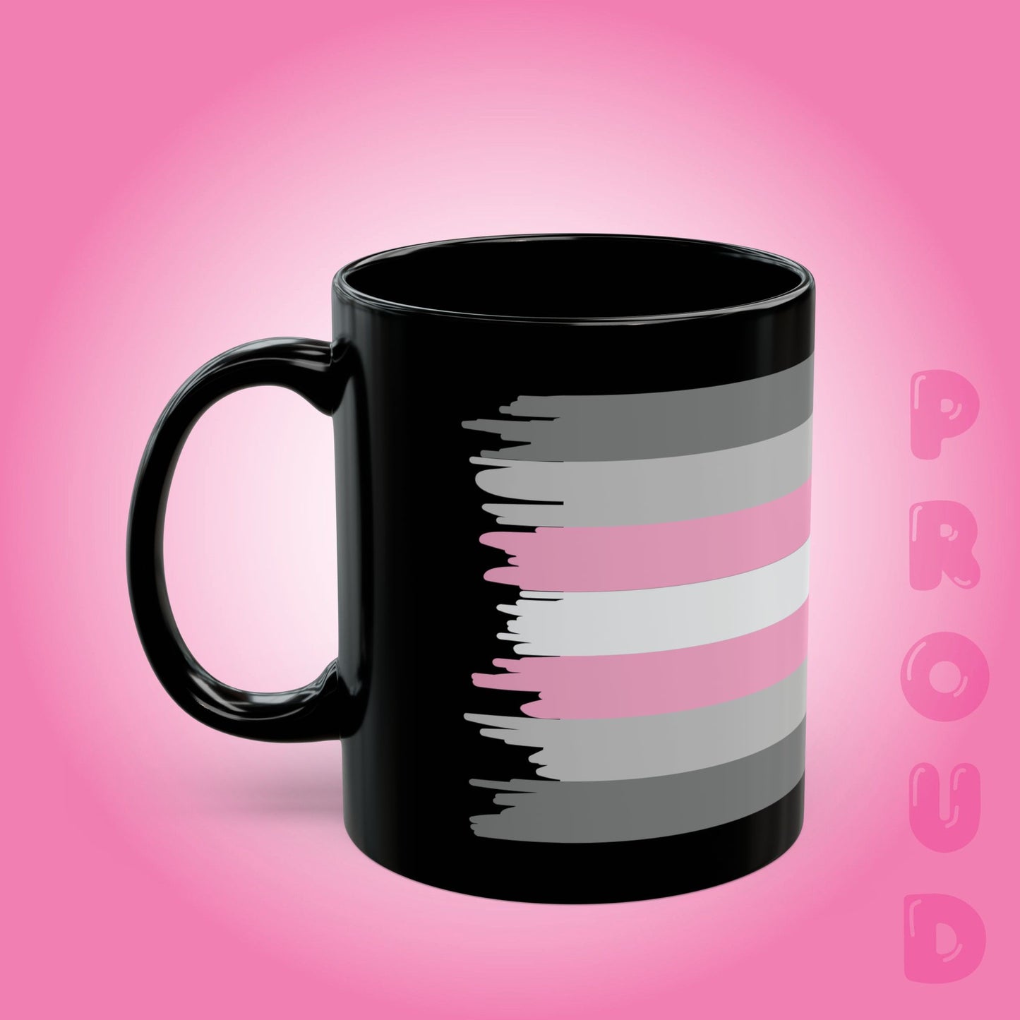 Demi Girl Pride Month LGBTQ Black 11oz or 15oz Coffee Mug